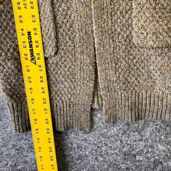 Cynthia Rowley Cardigan Sweater Womens S Brown Wool Mock Neck Open Front - Picture 7 of 7